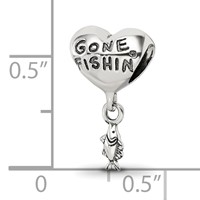 Sterling Silver Reflections Gone Fishin Dangle Bead view 5