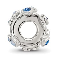 Sterling Silver Reflections Crystal Bubble Spacer Bead view 2