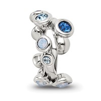 Sterling Silver Reflections Crystal Bubble Spacer Bead view 5