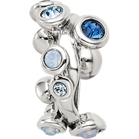Sterling Silver Reflections Crystal Bubble Spacer Bead view 3