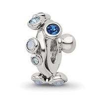 Sterling Silver Reflections Crystal Bubble Spacer Bead view 1