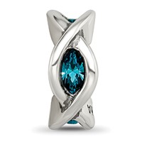 Sterling Silver Reflections Crystal Marquis Twist Bead view 5