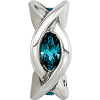 Sterling Silver Reflections Crystal Marquis Twist Bead view 3