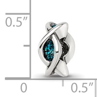 Sterling Silver Reflections Crystal Marquis Twist Bead view 4