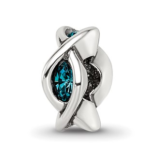 Sterling Silver Reflections Crystal Marquis Twist Bead