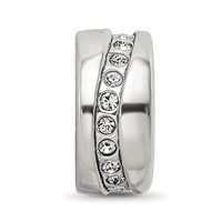 Sterling Silver Reflections Crystal Meandering Bead view 4