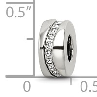 Sterling Silver Reflections Crystal Meandering Bead view 3
