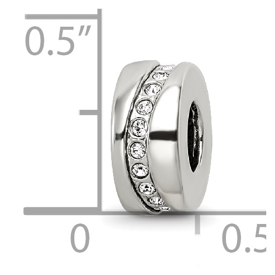 Sterling Silver Reflections Crystal Meandering Bead