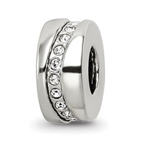 Sterling Silver Reflections Crystal Meandering Bead view 1
