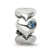 Sterling Silver Reflections Crystal Endless Hearts Bead view 5