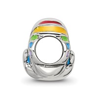 Sterling Silver Reflections Enamel Rainbow Bead view 2