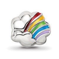 Sterling Silver Reflections Enamel Rainbow Bead view 5