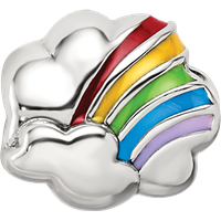 Sterling Silver Reflections Enamel Rainbow Bead view 3
