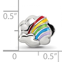 Sterling Silver Reflections Enamel Rainbow Bead view 4