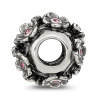 Sterling Silver Reflections Crystal Blossoms Bead view 2