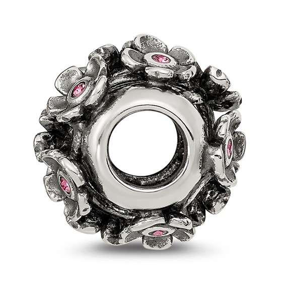 Sterling Silver Reflections Crystal Blossoms Bead