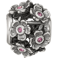 Sterling Silver Reflections Crystal Blossoms Bead view 3