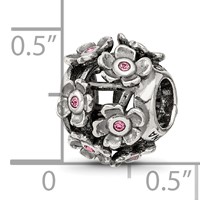 Sterling Silver Reflections Crystal Blossoms Bead view 4