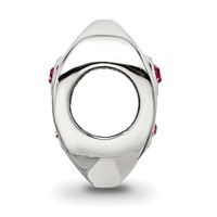 Sterling Silver Reflections Pink Crystal Twin Heart Bead view 2