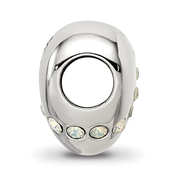 Sterling Silver Reflections Crystals Mother Heart Bead