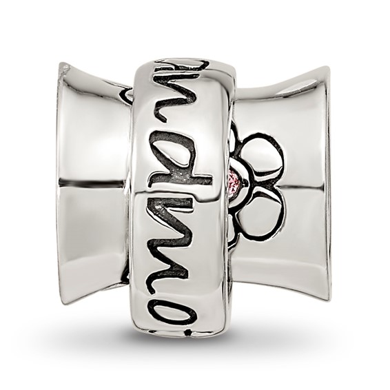 Sterling Silver Reflections Crystals Spinner Grandmother Bead