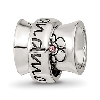 Sterling Silver Reflections Crystals Spinner Grandmother Bead