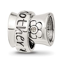 Sterling Silver Reflections Crystals Mother Spinner Bead view 1