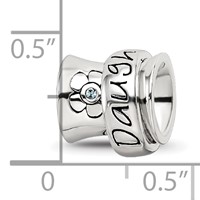 Sterling Silver Reflections Crystals Spinner Daughter Bead view 3