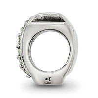 Sterling Silver Reflections with Crystals Pavé Lotus Bead view 2