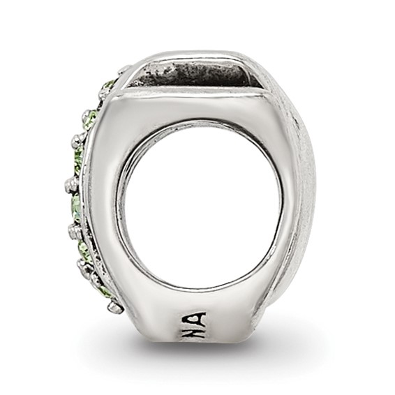 Sterling Silver Reflections with Crystals Pavé Lotus Bead