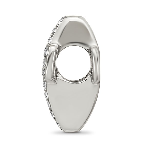 Sterling Silver Reflections Crystals Pavé Open Cross Bead