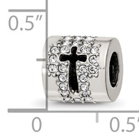 Sterling Silver Reflections Crystals Faith Cross Bead view 5