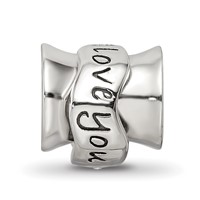 Sterling Silver Reflections Crystals I Love You Spinner Bead view 3