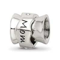 Sterling Silver Reflections Crystals I Love You Spinner Bead view 1