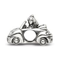 Sterling Silver Reflections Crystals Just Married Car Bead view 2