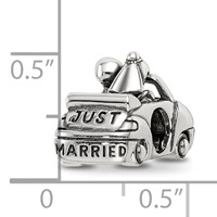 Sterling Silver Reflections Crystals Just Married Car Bead view 5