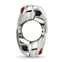 Sterling Silver Reflections Crystal Love Bead view 2