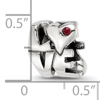 Sterling Silver Reflections Crystal Love Bead view 4