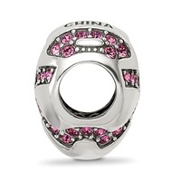 Sterling Silver Reflections Crystal Hearts on Heart Bead view 2