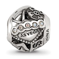 Sterling Silver Reflections Crystals Las Vegas Collage Bead view 3