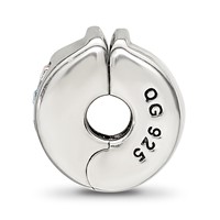 Sterling Silver Reflections Crystal Channel Blues Clip Bead view 2