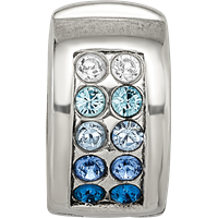 Sterling Silver Reflections Crystal Channel Blues Clip Bead view 3