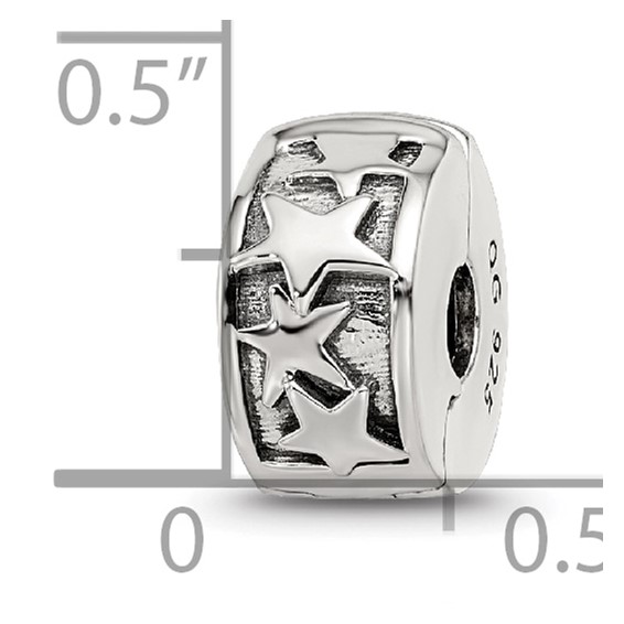 Sterling Silver Reflections Shooting Stars Clip Bead