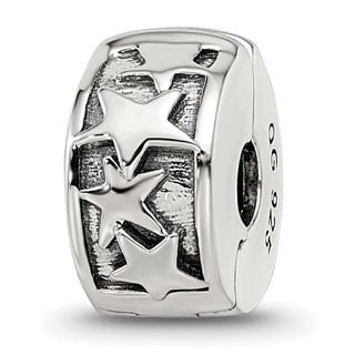Sterling Silver Reflections Shooting Stars Clip Bead