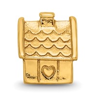Sterling Silver Gold-plated Reflections House Bead view 3