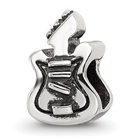 Sterling Silver Reflections Guitar Bead view 1