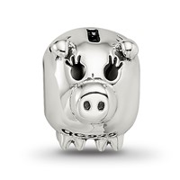 Sterling Silver Reflections Fun Money Piggy Bank Bead view 3