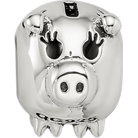 Sterling Silver Reflections Fun Money Piggy Bank Bead view 4