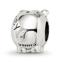 Sterling Silver Reflections Fun Money Piggy Bank Bead view 5