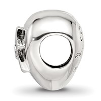 Sterling Silver Reflections Crystals Love Resides Heart Bead view 2